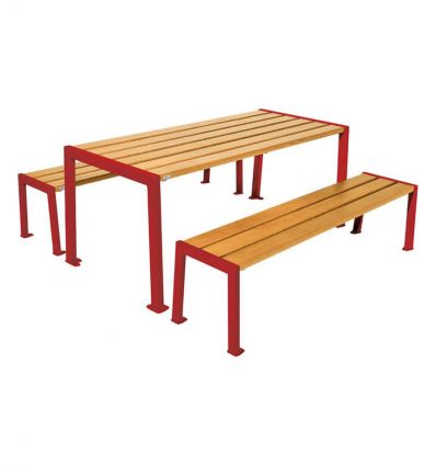 Table de pique-nique pour extérieur bois 10 couleurs