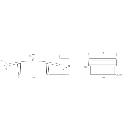 Table de teqball en béton exterieur