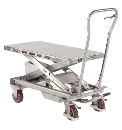 Table élévatrice hydraulique en inox 500 kg