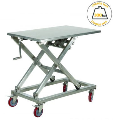 Table élévatrice inox mobile 300 kg