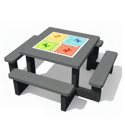 Table extérieure pour enfant en plastique recyclé