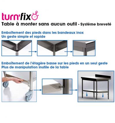 Table inox 200x70 Premium