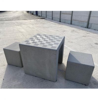 Table echec exterieur en béton