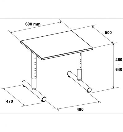 Table maternelle réglable en hauteur