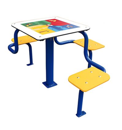 Table de jeux exterieur - 4 plateaux de jeu