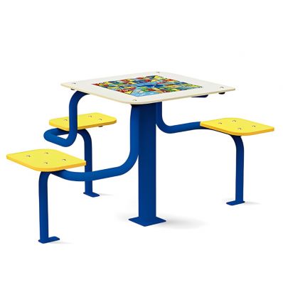 Table de jeux exterieur - 4 plateaux de jeu