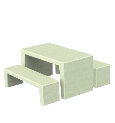 Table pique nique béton design