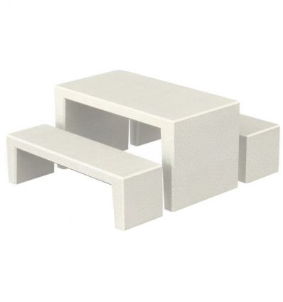 Table pique nique béton design