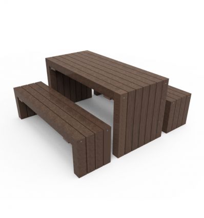 Table design en plastique 100% recyclé