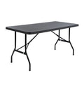 Table pliante grise rectangulaire