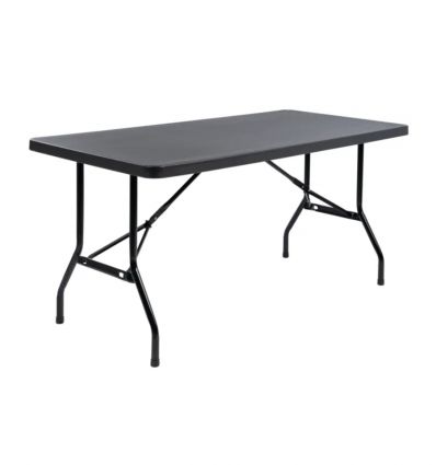 Table pliante grise rectangulaire