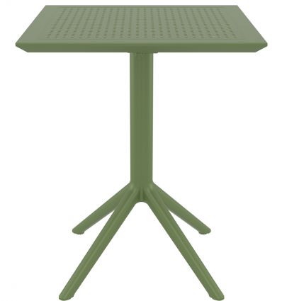 Table pour terrasse restaurant carré en polypropylène usage extérieur
