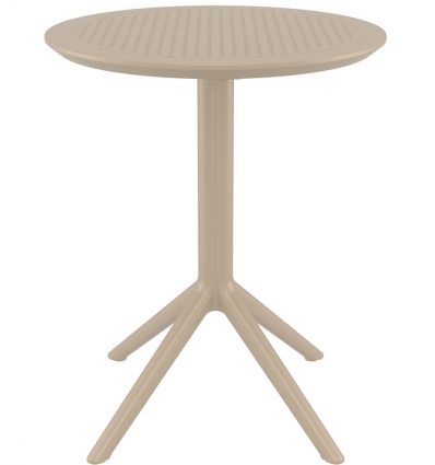 Table ronde en polypropylène usage extérieur