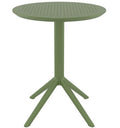 Table ronde en polypropylène usage extérieur