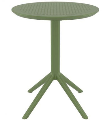 Table ronde en polypropylène usage extérieur