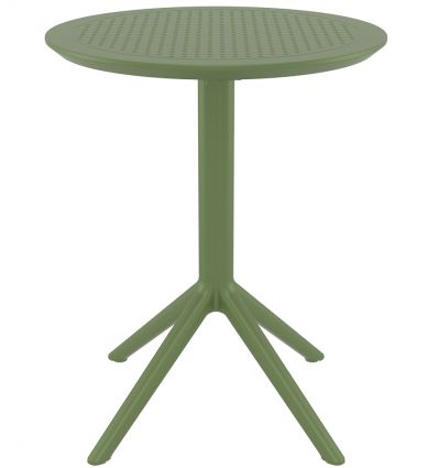 Table ronde en polypropylène usage extérieur