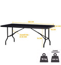 Table rectangulaire pliante noire