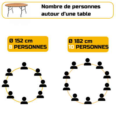 Table ronde pliante bois exotique