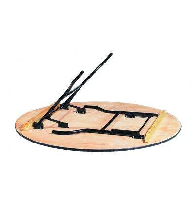 Table ronde pliante bois exotique