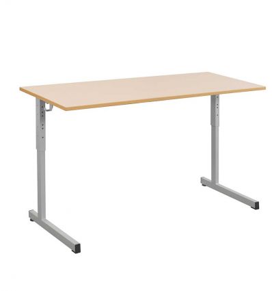 Table scolaire réglable en hauteur 2 places