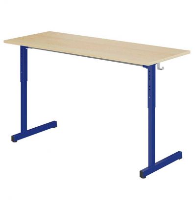 Table scolaire réglable en hauteur 2 places
