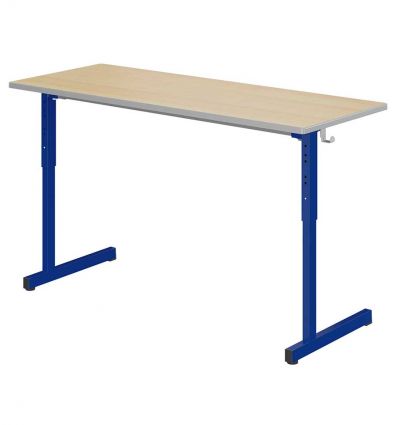 Table scolaire réglable en hauteur 2 places