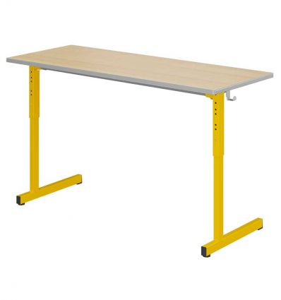 Table scolaire réglable en hauteur 2 places