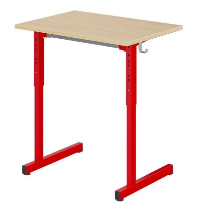 Table scolaire réglable en hauteur individuelle