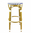 Tabouret de bar extérieur empilable en textilène