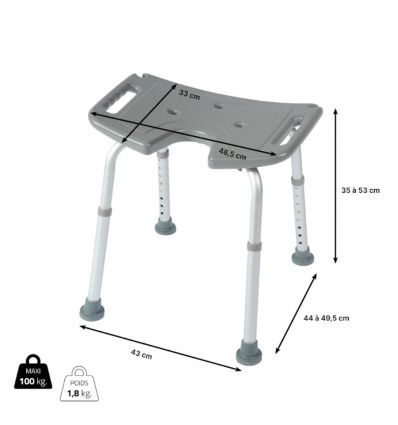 Tabouret médical pour douche