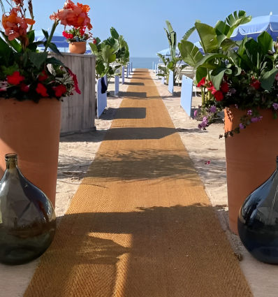Tapis d'accès plage en fibre de coco