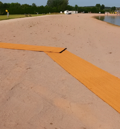 Tapis d'accès plage en fibre de coco