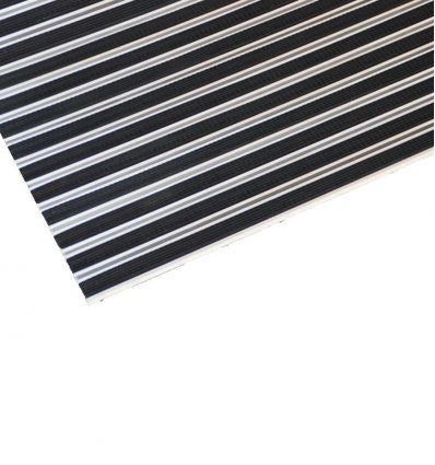 Tapis PMR extérieur en caoutchouc noir
