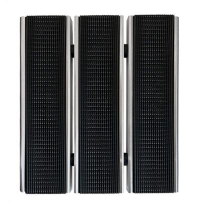 Tapis PMR extérieur en caoutchouc noir