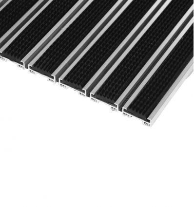 Tapis PMR extérieur en caoutchouc noir