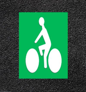Thermocollé vélo blanc sur fond vert