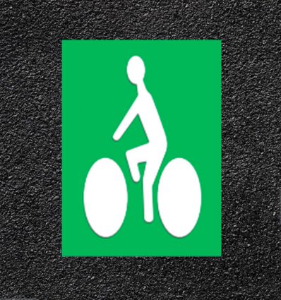 Thermocollé vélo blanc sur fond vert