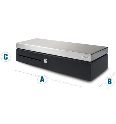 Tiroir caisse Flip-Top Safescan SD-4617S - 46 x 17 cm - Ouverture verticale
