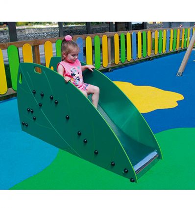 Toboggan Aire de jeux forme Feuille 1 à 6 ans