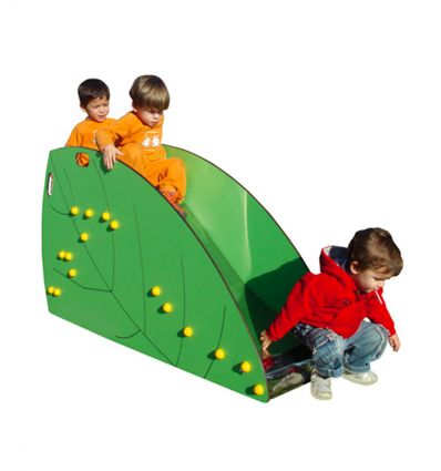 Toboggan Aire de jeux forme Feuille 1 à 6 ans