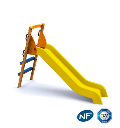 Toboggan aire de jeux en bois 1 à 12 ans