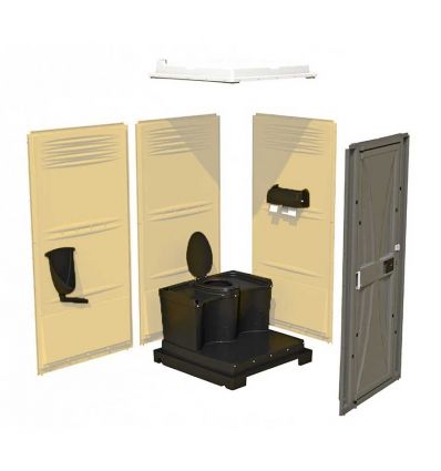 Toilette de chantier avec siège