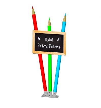 Totem Mât crayon en bois
