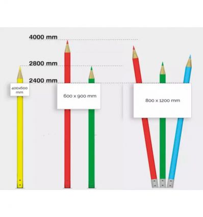 Totem Mât crayon en bois