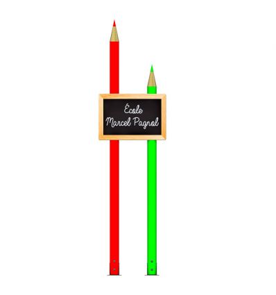Totem Mât crayon en bois