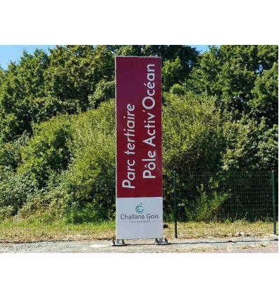 Totem Publicitaire Extérieur Monobloc Économique