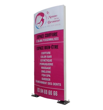 Totem Publicitaire Extérieur Monobloc Galbé