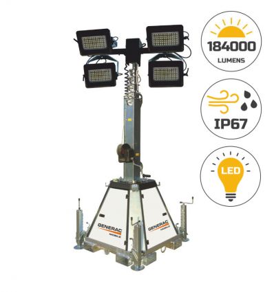 Tour d'éclairage LED 184000 lumens