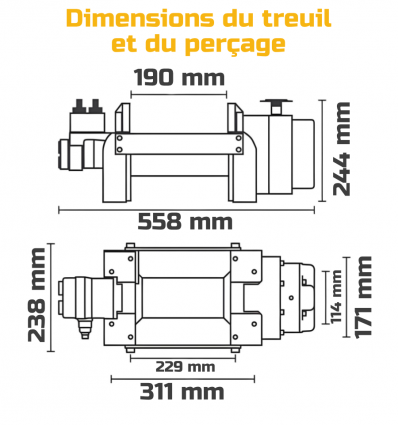 Treuil hydraulique dépanneuse