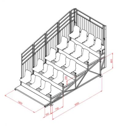 Tribune modulaire à monter